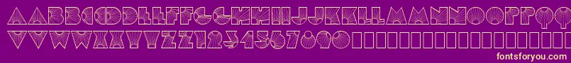 MlSunglowKk Font – Yellow Fonts on Purple Background