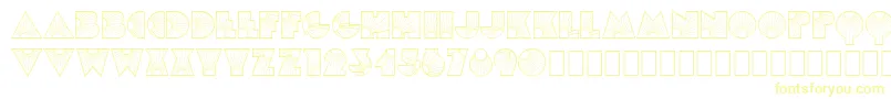 MlSunglowKk-Schriftart – Gelbe Schriften