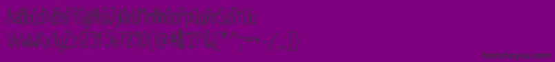 Шрифт MrfFieldsOfWildflowers – чёрные шрифты на фиолетовом фоне