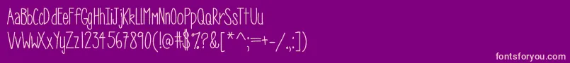 MrfFieldsOfWildflowers Font – Pink Fonts on Purple Background