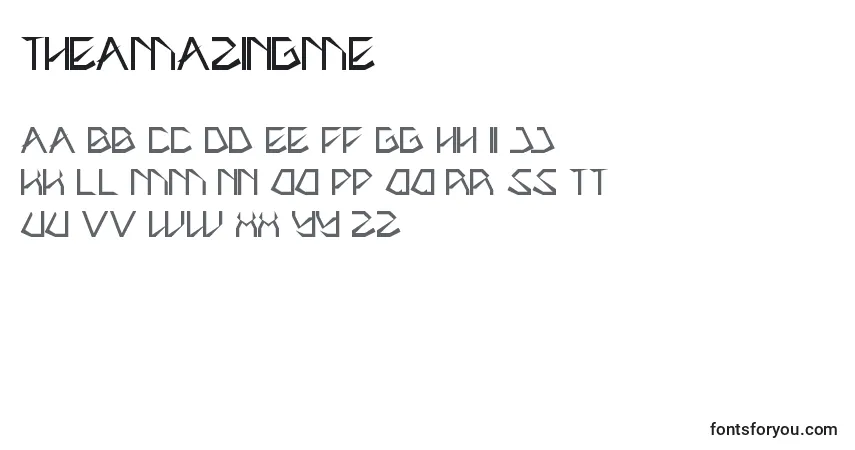 Fuente Theamazingme - alfabeto, números, caracteres especiales