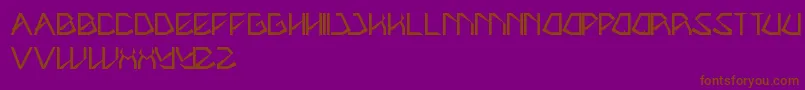 Шрифт Theamazingme – коричневые шрифты на фиолетовом фоне