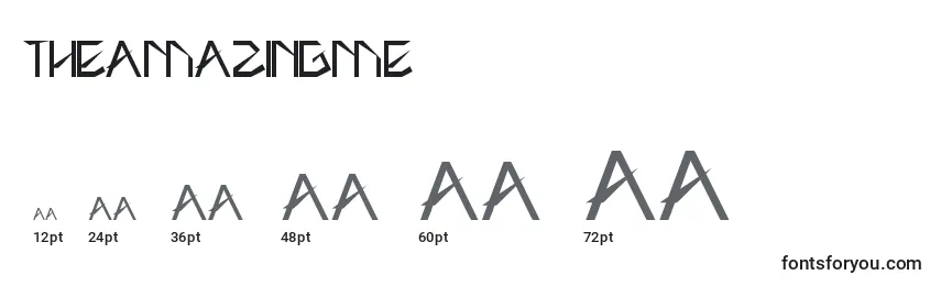 Размеры шрифта Theamazingme