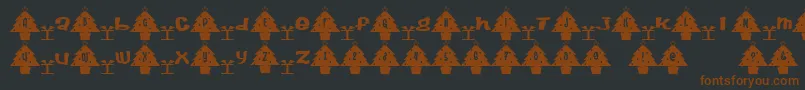 Treefont-fontti – ruskeat fontit mustalla taustalla