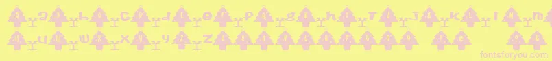 Treefont Font – Pink Fonts on Yellow Background