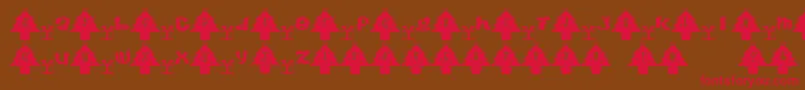 Treefont Font – Red Fonts on Brown Background