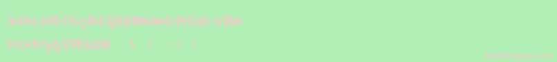フォントSlowLife – 緑の背景にピンクのフォント