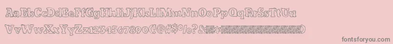 Czcionka Freshcandies – szare czcionki na różowym tle