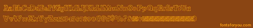 Freshcandies Font – Orange Fonts on Brown Background