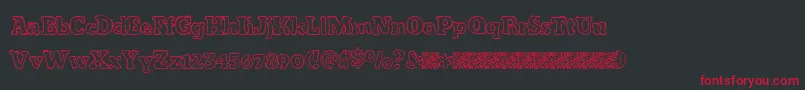 Freshcandies Font – Red Fonts on Black Background