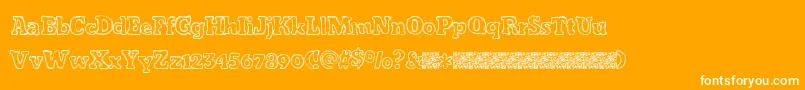 Freshcandies Font – White Fonts on Orange Background