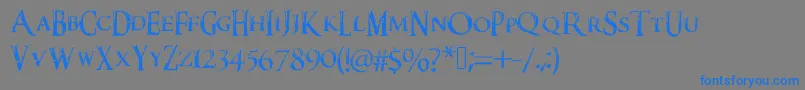 Darkxshadowx21%5c%27sSkyrimFont-Schriftart – Blaue Schriften auf grauem Hintergrund