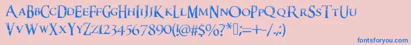 Weitere Informationen zur Darkxshadowx21%5c%27sSkyrimFont-Schriftart Darkxshadowx21%5c%27sSkyrimFont-Schriftart – Blaue Schriften auf rosa Hintergrund