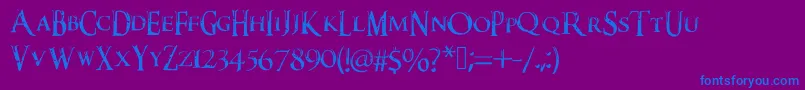 Darkxshadowx21%5c%27sSkyrimFont-Schriftart – Blaue Schriften auf violettem Hintergrund