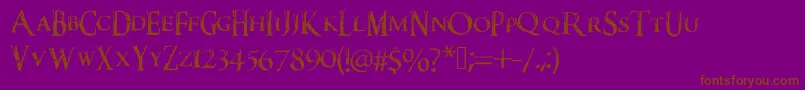 Fonte Darkxshadowx21%5c%27sSkyrimFont – fontes marrons em um fundo roxo