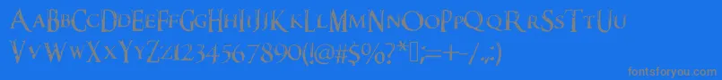 Darkxshadowx21%5c%27sSkyrimFont-Schriftart – Graue Schriften auf blauem Hintergrund