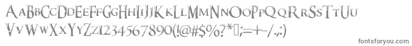 フォントDarkxshadowx21%5c%27sSkyrimFont – 白い背景に灰色の文字