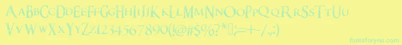 fuente Darkxshadowx21%5c%27sSkyrimFont – Fuentes Verdes Sobre Fondo Amarillo