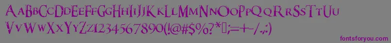 Darkxshadowx21%5c%27sSkyrimFontフォントについての詳細 フォントDarkxshadowx21%5c%27sSkyrimFont – 紫色のフォント、灰色の背景