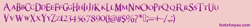 Darkxshadowx21%5c%27sSkyrimFont Font – Purple Fonts on Pink Background