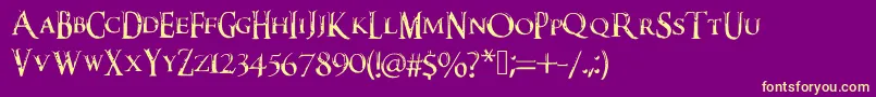 Darkxshadowx21%5c%27sSkyrimFont Font – Yellow Fonts on Purple Background