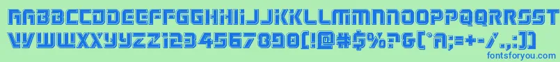 Legiosabinabevel Font – Blue Fonts on Green Background