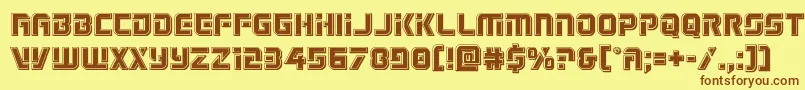 Legiosabinabevel Font – Brown Fonts on Yellow Background