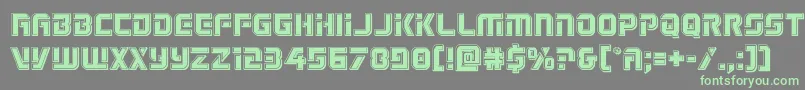Шрифт Legiosabinabevel – зелёные шрифты на сером фоне