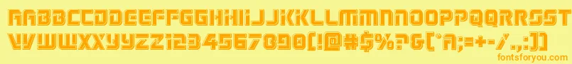 Legiosabinabevel Font – Orange Fonts on Yellow Background