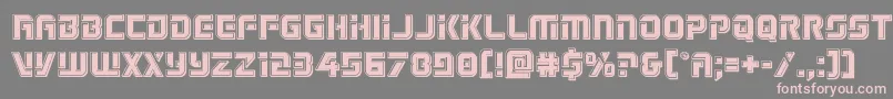 Legiosabinabevel-fontti – vaaleanpunaiset fontit harmaalla taustalla