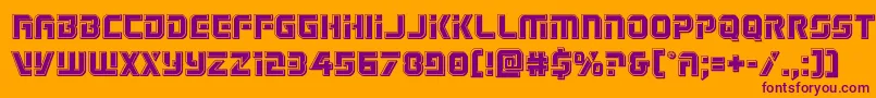 Legiosabinabevel Font – Purple Fonts on Orange Background