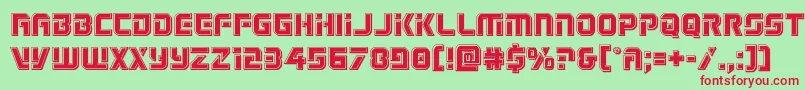 Legiosabinabevel Font – Red Fonts on Green Background