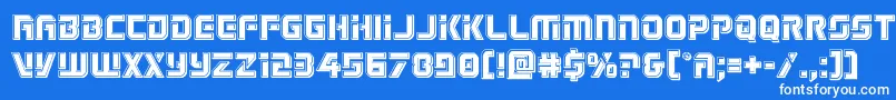 Legiosabinabevel Font – White Fonts on Blue Background