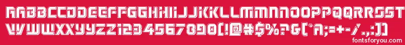 Legiosabinabevel Font – White Fonts on Red Background