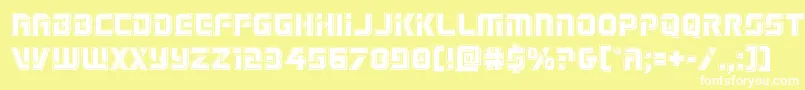 Legiosabinabevel Font – White Fonts on Yellow Background