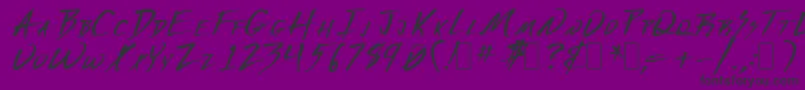 Weitere Informationen zur Derange1-Schriftart Derange1-Schriftart – Schwarze Schriften auf violettem Hintergrund