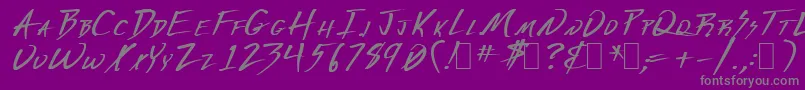 Derange1 Font – Gray Fonts on Purple Background
