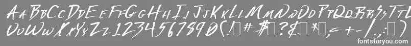 フォントDerange1 – 灰色の背景に白い文字