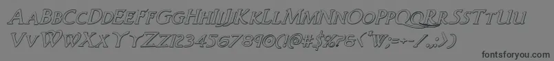 Woodgod3Dital Font – Black Fonts on Gray Background