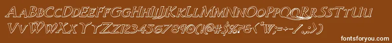 Woodgod3Dital Font – White Fonts on Brown Background