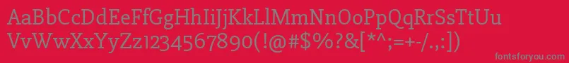 Slabo27pxRegular Font – Gray Fonts on Red Background