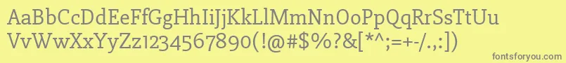 Slabo27pxRegular Font – Gray Fonts on Yellow Background