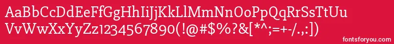 Slabo27pxRegular Font – White Fonts on Red Background