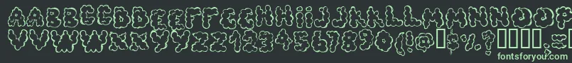 フォントDefecafo – 黒い背景に緑の文字