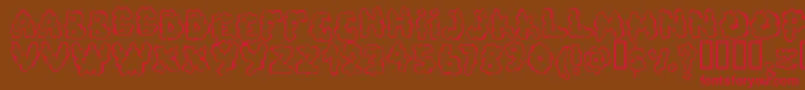 Defecafo Font – Red Fonts on Brown Background