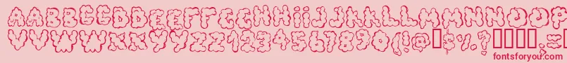 Defecafo Font – Red Fonts on Pink Background