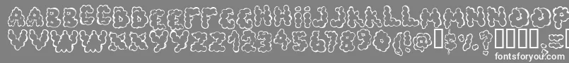 Defecafo Font – White Fonts on Gray Background