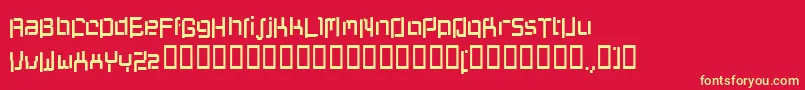 Progenisis Font – Yellow Fonts on Red Background
