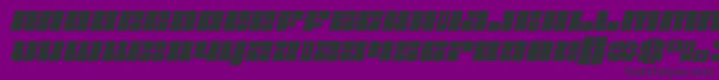 フォントStarnurseryital – 紫の背景に黒い文字