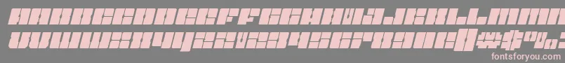 Starnurseryital Font – Pink Fonts on Gray Background